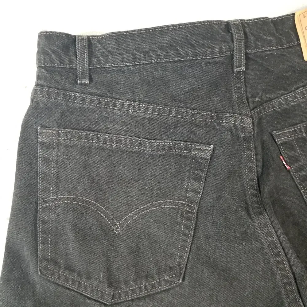 Levi's 505 jeans‎ men's 38x34 regular fit straight black denim pants vintage USA